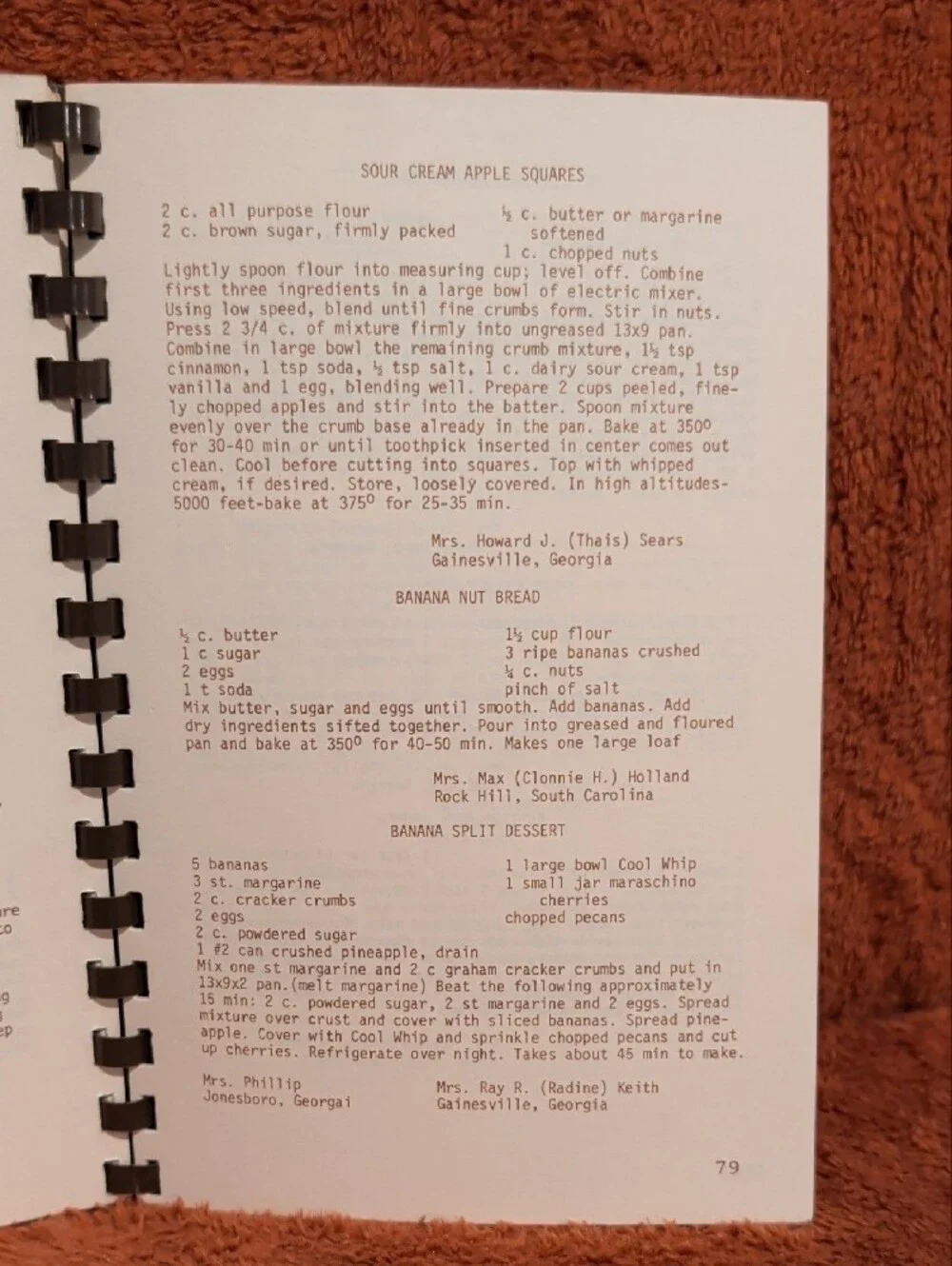 Southern Sweet Recipes Cookbook ( Copyright 1976 )